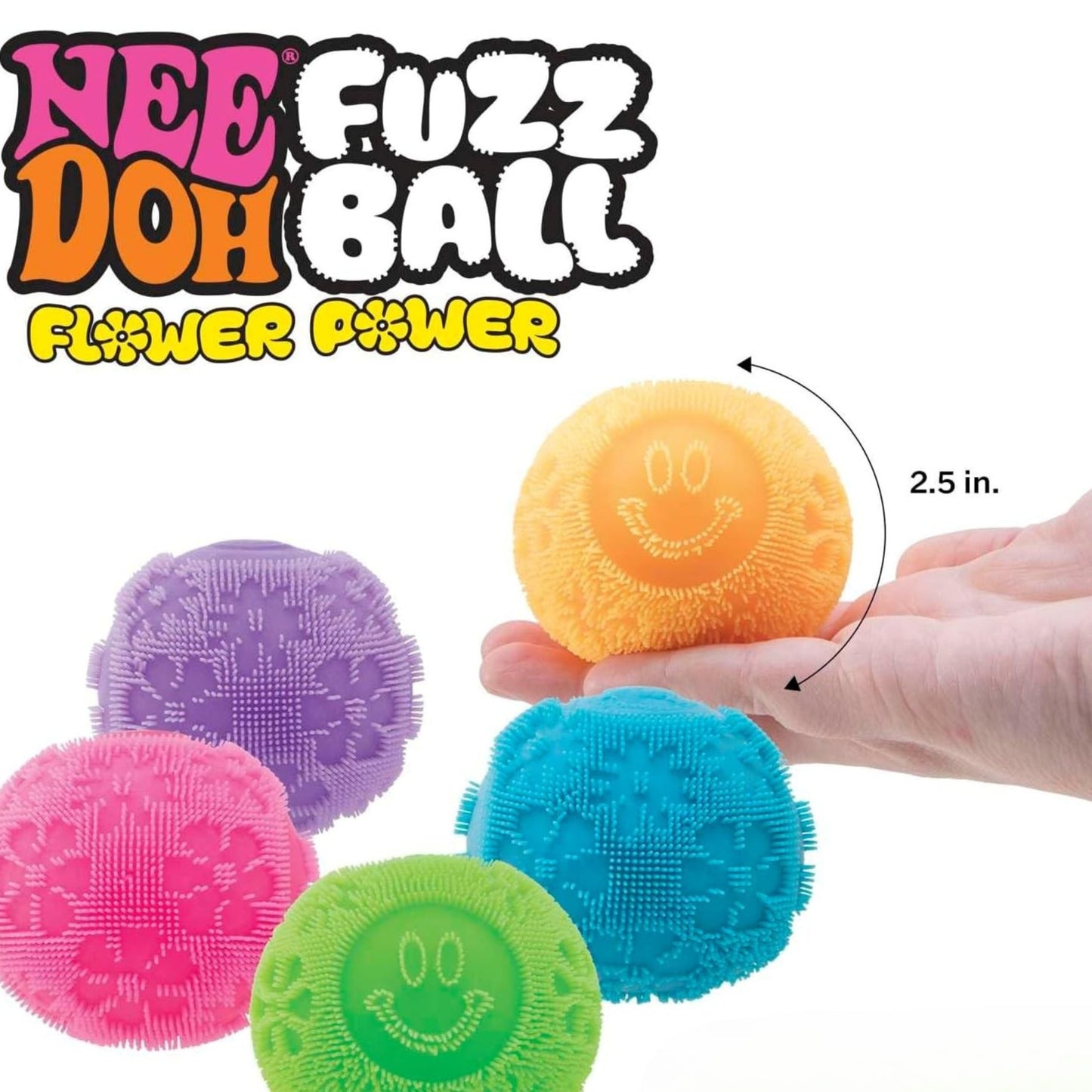 Needoh Fuzz Ball Flower Power Fidget Toy