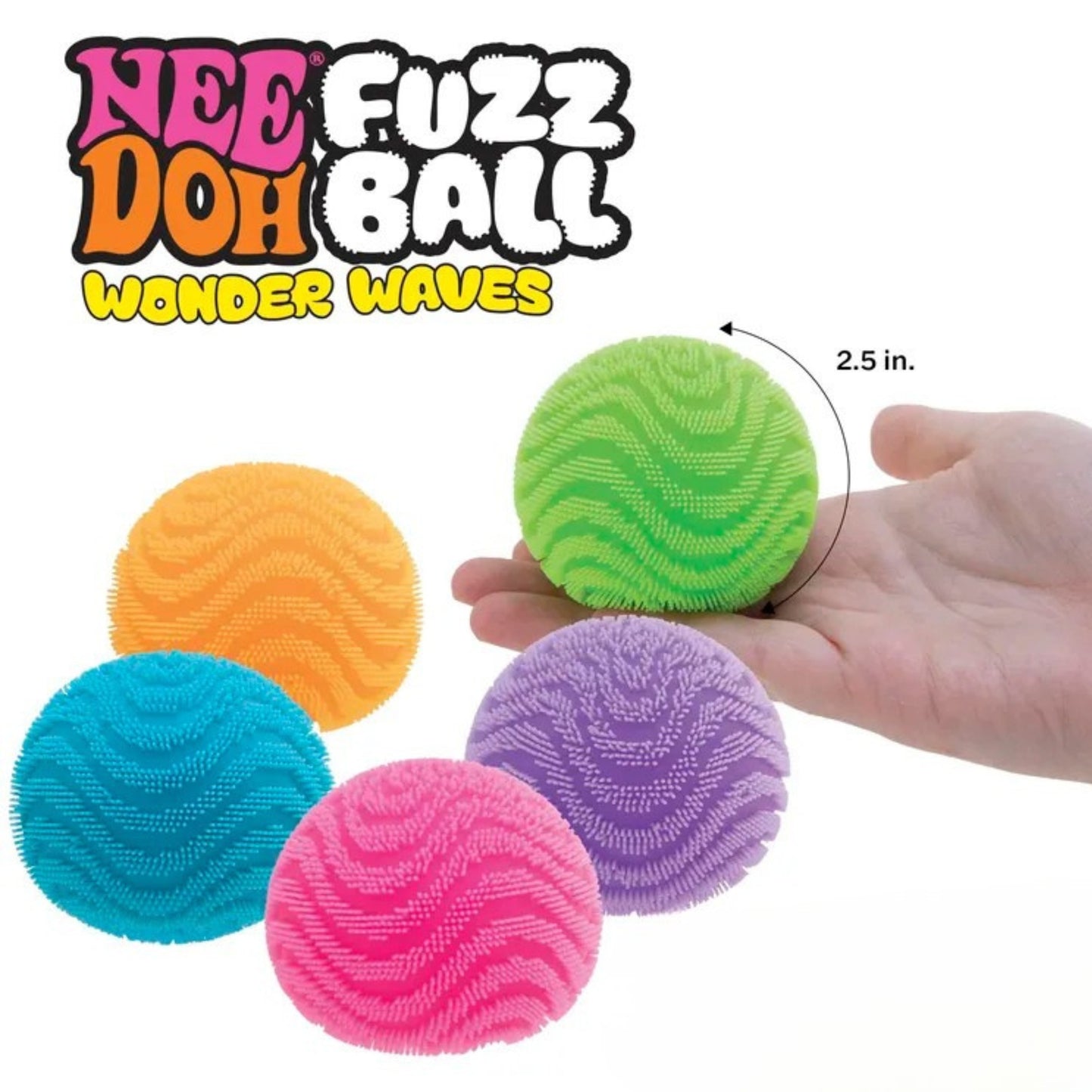 Needoh Fuzz Ball Wonder Waves Fidget Toy
