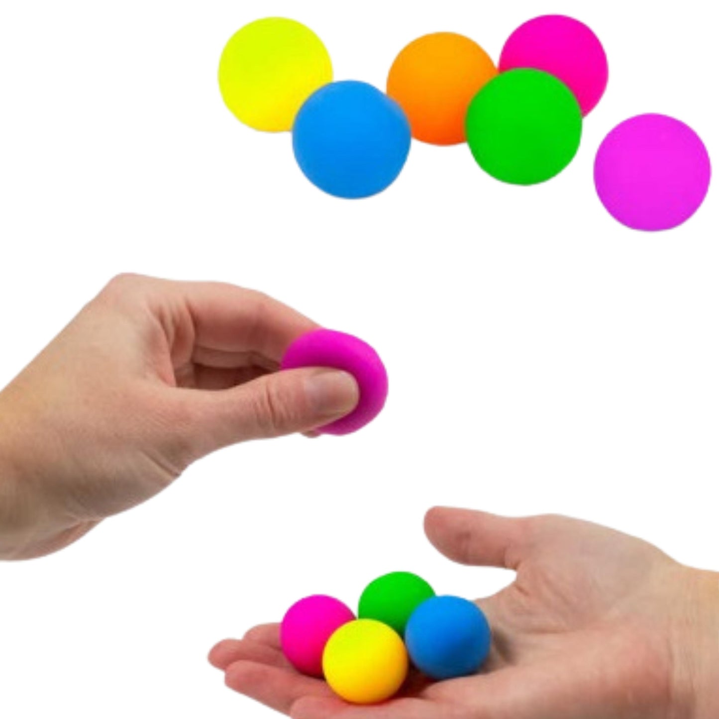 Scrunchems Micro Sugar Squish Balls Pack of 6 Stress Relief Toys Autism Toys