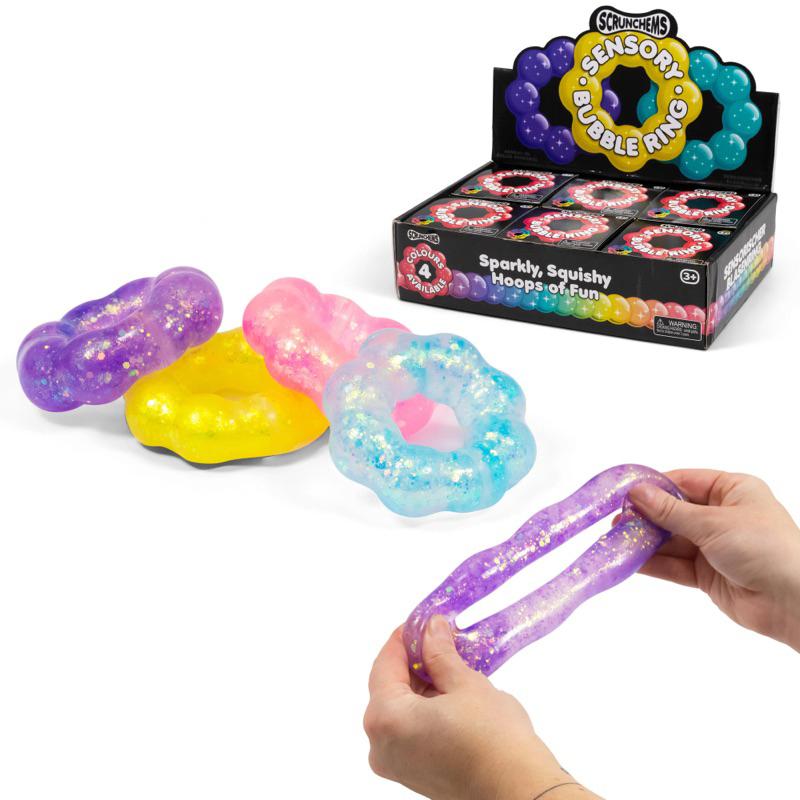 Scrunchems Sensory Bubble Ring - Sugar Filled Anxiety Toy Maltose Autism Toys ADHD Fidget Toy Stress Ball.