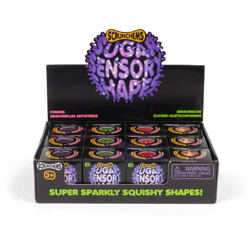 Scrunchems Sensory Sugar Shapes - Glittery Maltose Filled Sensory Fidget Toy – Squishy Stress Relief for Autism, ADHD & Anxiety Toy.