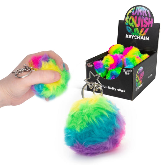 Scrunchems Furry Squish Ball Keychain