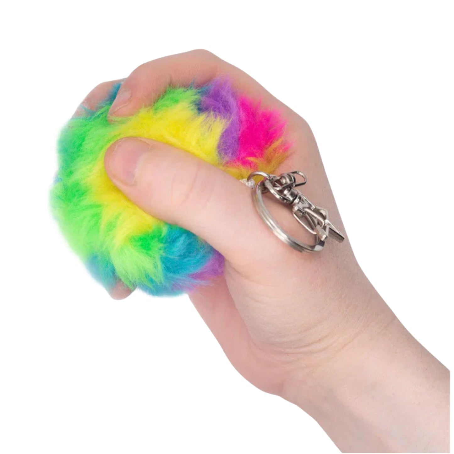 Scrunchems Furry Squish Ball Keychain