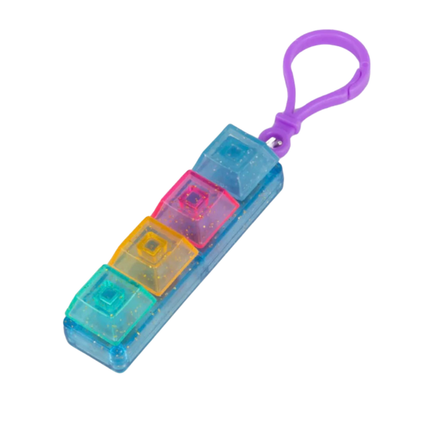 Glitter Clicker Keyboard Keychain
