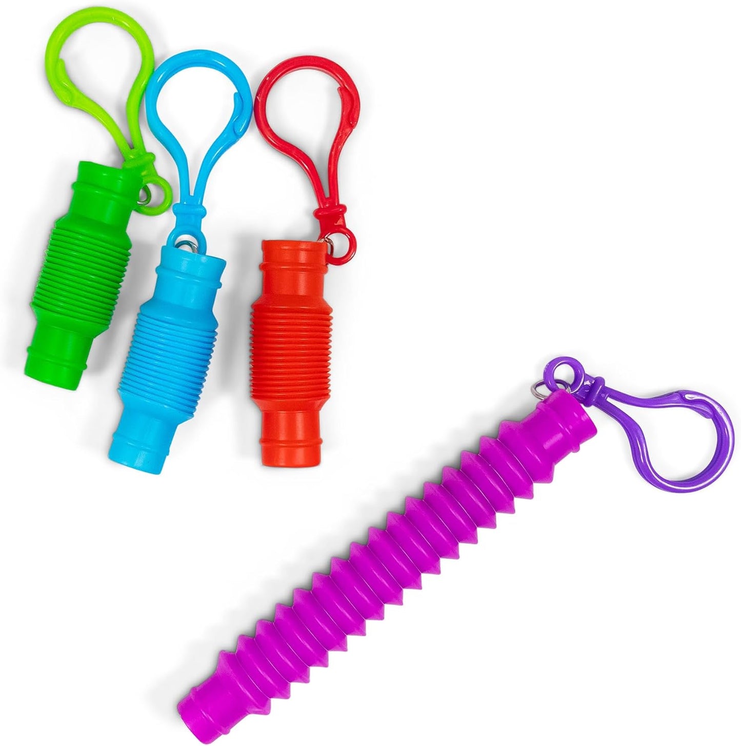 Mini Fidget Pop Tubes Keychain Stress Relief Autism Toys