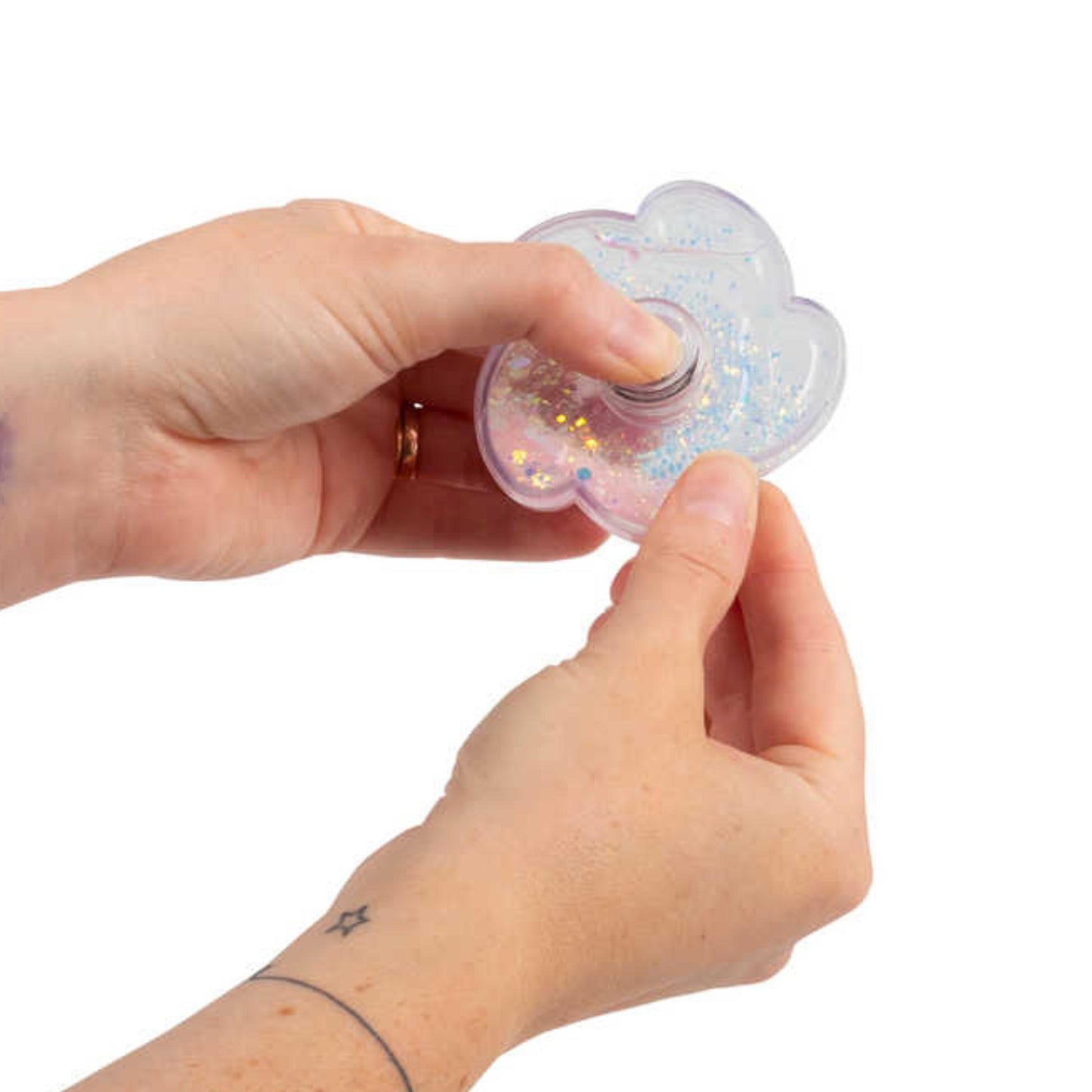 Liquid Glitter Fidget Spinner Stress Relief Toy