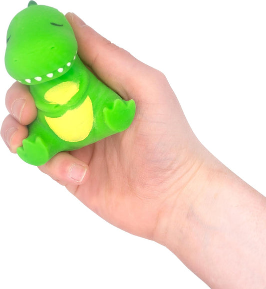 Scrunchems Stretchies Sleepy Dino - Sand Filled Fidget Sensory Novelty Toy for Stress Relief Autism ADHD Anxiety.