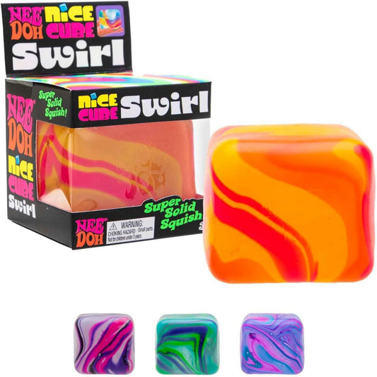 NeeDoh Nice Cube Swirl – Sugar Gel Fidget Sensation